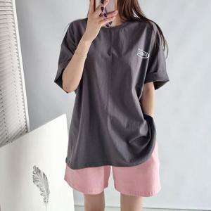 [아이우먼] 빈티지로고나염면박시티 NSP203M504 빅사이즈