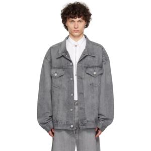 25 SS Junya Watanabe 남성 그레이 Levis 가먼트 트리트 W 네임 데님 재킷 251253M177002