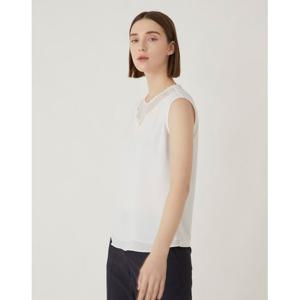 [올리비아로렌]쉬폰패치 민소매티셔츠_VOCANYM4436