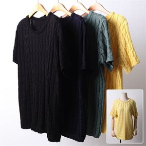 [시드마켓][SidMarket] 라운드꽈배기니트티 21D402A 빅사이즈 여