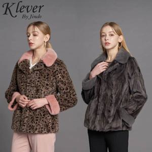 [진도]진도 Klever 풀스킨카라 스크랩 유색 밍크자켓 (K4W1MJ52_