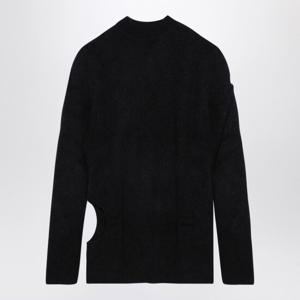릭오웬스 블랙 알파카 블렌드 스웨터 RR02D6695KWP 09
