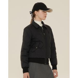 헤지스 골프 여성 24FW 블랙 여성 구스다운 블루종 HWJU4D711BK