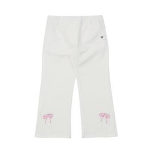 [프랜치켓] 여아 여름 바지 화이트 리본 자수 PT Q52DBP260W1