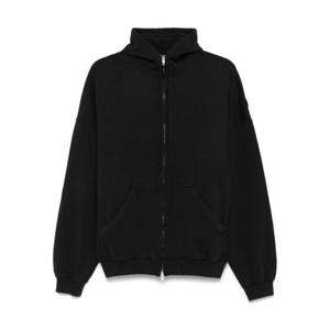 발렌시아가 후드 티셔츠 826162 TSVF88433 FADED WASHED BLK RED