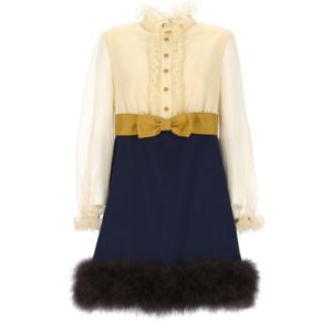 발렌티노 PAP 미디 원피스 6B0VADJ5 98TDSV PROVENCE BLUE BETUL