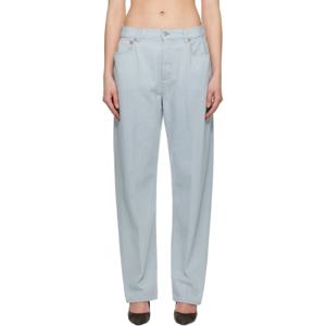 25 SS 빅토리아베컴 여성 블루 스트레이트 킥 포켓 보이프렌드 데님 진 251784F069006