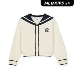 [MLB키즈]바시티 여아 세일러 카라 가디건 NY (Cream)7FKCV0244-50CRS