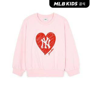 [MLB키즈]하트 여아 크레용 맨투맨 NY (L.Pink)7FMTH0344-50PKL
