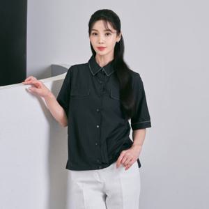 [올리비아하슬러] 여성 스티치 루즈핏 반팔셔츠 _OHDMBL107