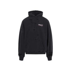 발렌시아가 후드 티셔츠 818557TRVP9 BLACK