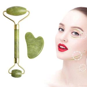 OC1259 피부관리 마사지 천연옥 라운드롤러 괄사세트