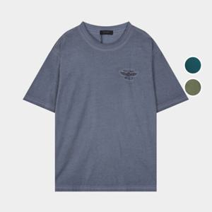 [버커루]남성 루즈핏 다잉 자수 반팔 티셔츠 B252TS358P