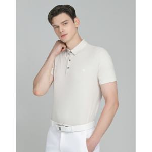 닥스 골프 25SS PREMIUM 베이지 투톤 반팔 카라 티셔츠 DGTS5B315I2