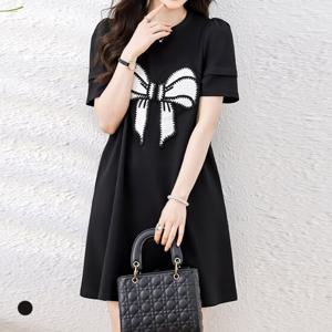 KARRA 화이트볼드리본퍼프원피스_A5M0244