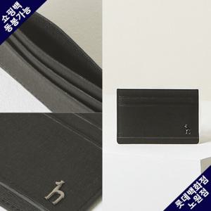 [헤지스]블랙 가죽 퍼피로고 카드홀더 HJHO2F153BK