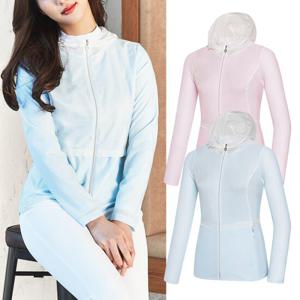 콜핑 자프리 여 KRJ6256W 바람막이 후드 스판 원단 프린트 여성 등산 자켓