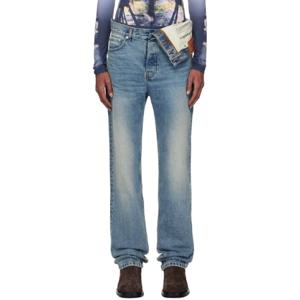 25 SS 와이프로젝트 남성 블루 슬림 데님 진 242893M186004