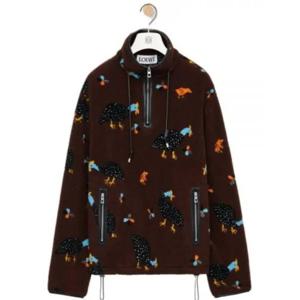 로에베 긴팔 티셔츠 H526Y52J043424 CHOCOLATE BROWN MULTICOLOR