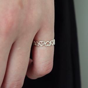[폭스타일] [Silver925] Heart knuckle ring