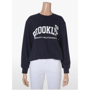 [시에로]BROOKLYN 레터링 뒤 요크절개 맨투맨 SJ1TSF414