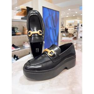 [FITFLOP][F루마] FFSO4F072BK 24F W 레더 데미웨지 블랙 여성 청키 로퍼