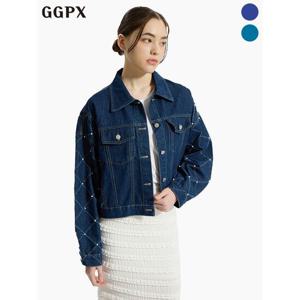 [GGPX]다이아 스티치 진주 데님 자켓 (GP2JK036F)