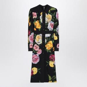 DOLCE&GABBANA Long chemise dress with floral print F6TLDTFSRPH/Q_DOLCE-HN5IY