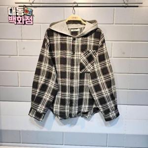 유솔대동백화점 DP01 UNI 후드체크남방 ULYC25S01