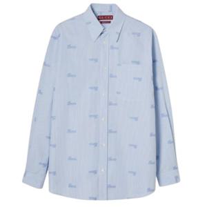 구찌 긴팔 셔츠 814715Z7AHK4421 AZURE WHITE DOM