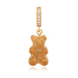 [크리스탈헤이즈] NOSTALGIA BEAR-24K-PAVE CONNECTOR 여성 참