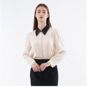 [올리브데올리브] OW3SB239 스칼럽 자수카라블라우스