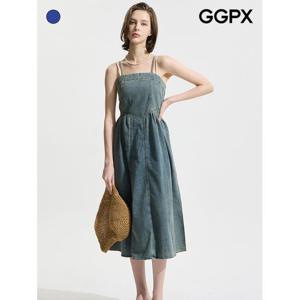 [GGPX]빈티지 워싱 뷔스티에 데님 원피스 (GP4OP061F)