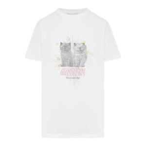 가니 반팔 티셔츠 T4060151 BRIGHT WHITE DOM