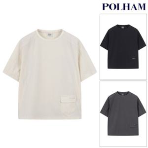 [폴햄] PHF2TS2790 여성 우븐 아웃포켓 반팔 티셔츠