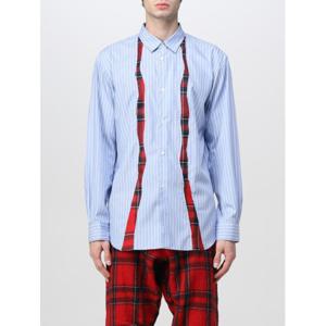 꼼데가르송 긴팔 셔츠 FJB013 1 blue red Gnawed Blue