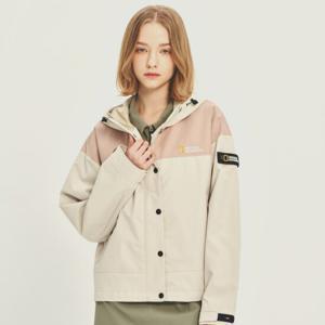 내셔널지오그래픽 N231WJP960 여성 숏기장 후드 바람막이 BEIGE