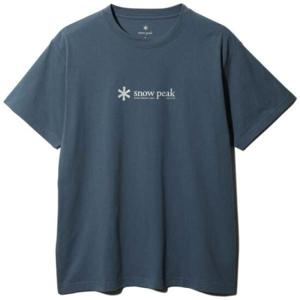 스노우피크 소프트 코튼 로고 반팔 T (XXL 사이즈/슬레이트블루) TS-24SU20106SB