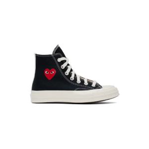 꼼데가르송 스니커즈 블랙 Converse 척 70 OG 싱글 하트 스니커즈 242246F127000