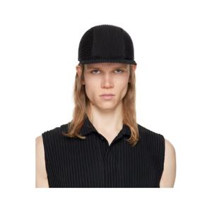 Homme Plisse Issey Miyake 볼캡 블랙 플리츠 볼캡 251729M139001