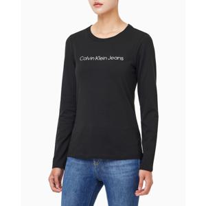 [CK진]여성 인스티튜셔널 로고 스트레이트핏 긴팔 티셔츠(J225484)