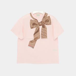 펜디키즈 25SS FF로고 반팔 여아 티셔츠 JFI371 7AJ F1QYC/10A