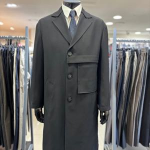[레노마 옴므]S/S 간절기 블랙 싱글 트랜치 코트 PIMBH02
