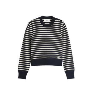 아미 24FW 스트라이프 세일러 크루넥 스웨터 긴팔 티셔츠 네이비 화이트 HKS039 KN0061 4023