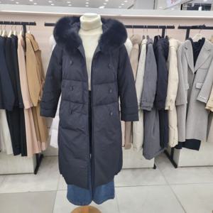 [온앤온]폭스퍼후드 더블버튼 구스롱패딩njp4whc0403