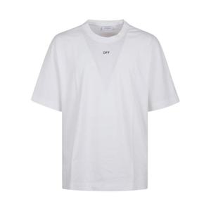 오프화이트 반팔 티셔츠 OMAA120S25JE R00F 1001 WHITE BLACK