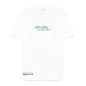 오프화이트 반팔 티셔츠 OMAA027S25JE R005 0110 WHITE BLACK
