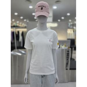 [빈트릴]여성 스탬프 해시태그 화이트티셔츠 BA252TS505-OF