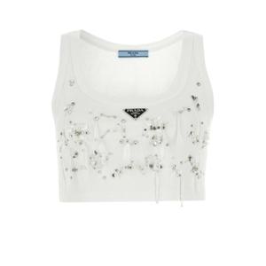 프라다 반팔 티셔츠 39569RSOOO13X6 F0009 WHITE
