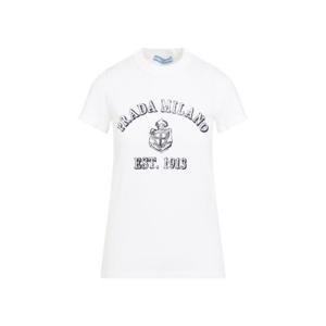 프라다 반팔 티셔츠 3557BSOOO16XQ F0009 WHITE